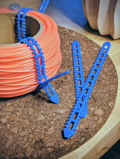 Reusable Cable Tie (Patented Design) - Free 3D Print Model - MakerWorld