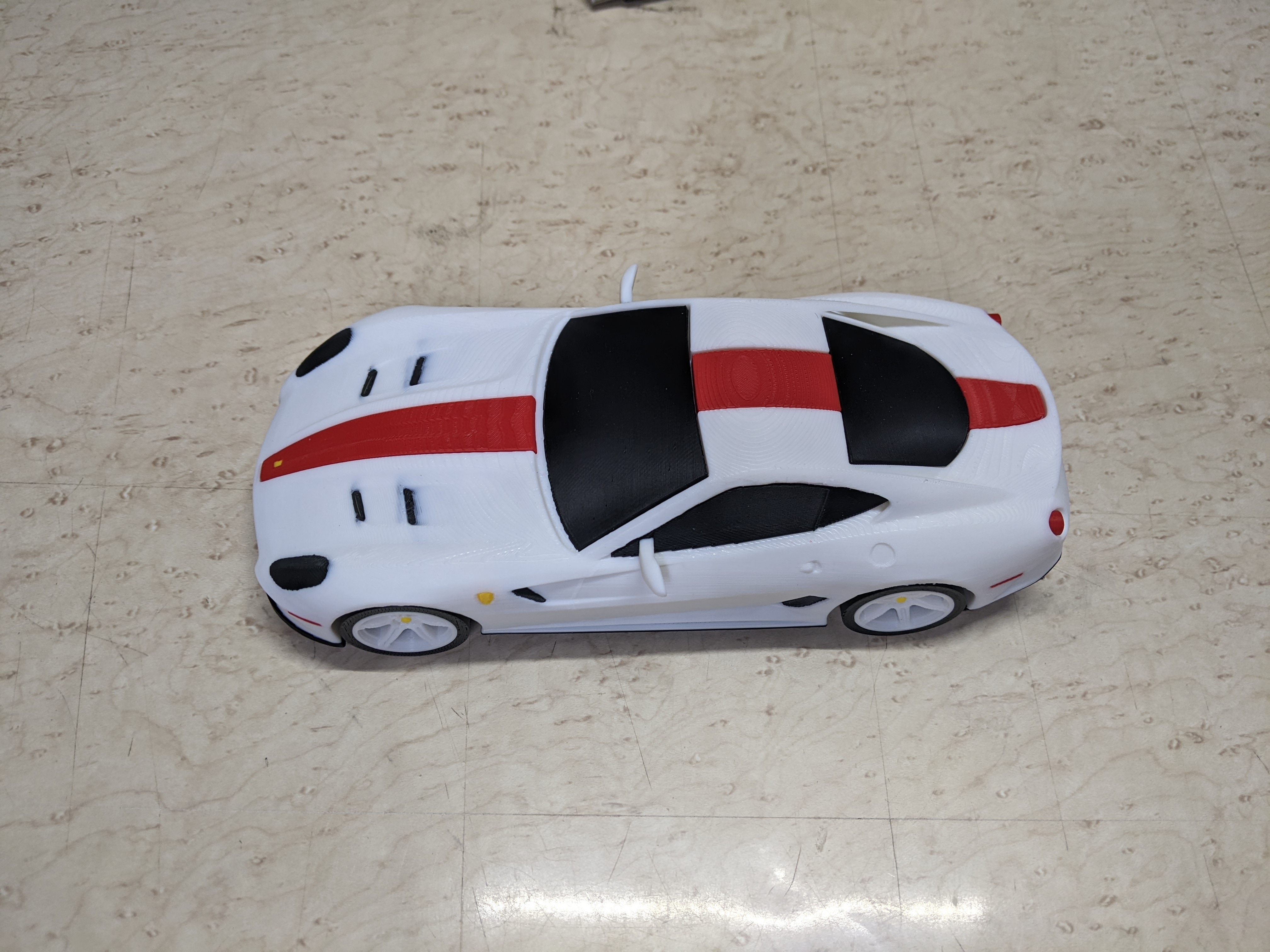 Ferrari] Ferrari 599 GTO Road Supercar White 1:43 Scale Multi-part