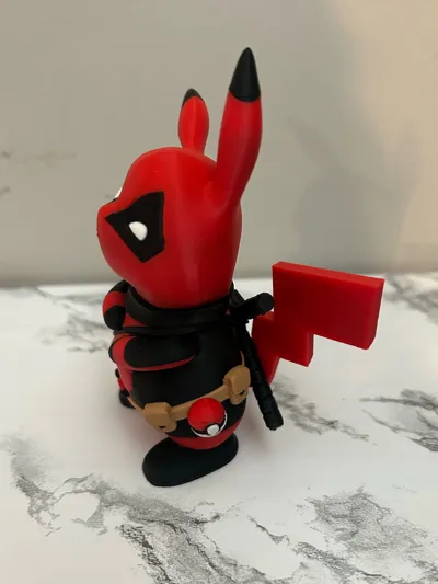4 Color Pikachu/Deadpool, AKA PikaPool, DeadChu - Free 3D Print Model ...