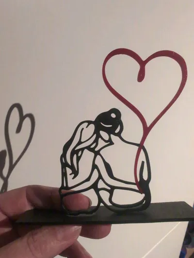 The Couple - Love / Friendship Sculpture - Free 3D Print Model - MakerWorld