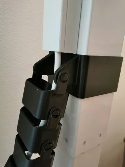 Drag chain Cable Organizer For Monitor Risers - Free 3D Print Model ...