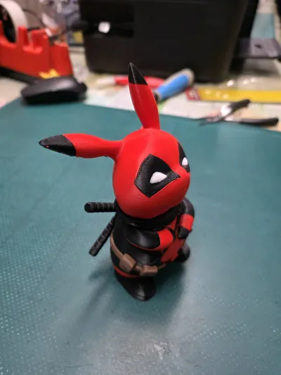 4 Color Pikachu/Deadpool, AKA PikaPool, DeadChu - Free 3D Print Model ...