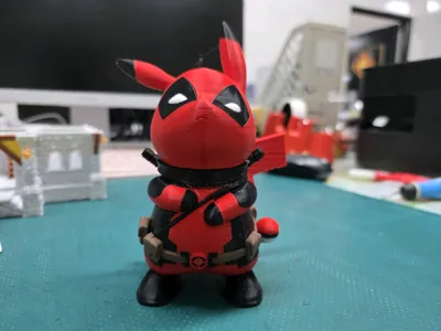 4 Color Pikachu/Deadpool, AKA PikaPool, DeadChu - Free 3D Print Model ...