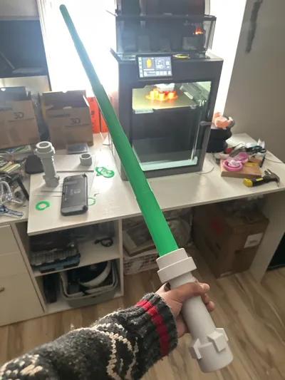 Star Wars Brick Built Style Lightsaber - Free 3D Print Model - MakerWorld