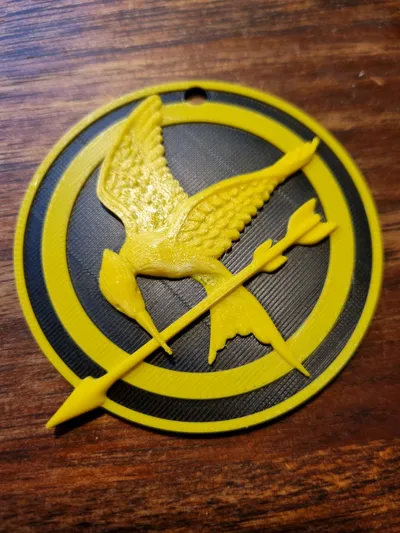 Mockingjay Keychains keychain mockingjay logo brooch Hunger Games - Free 3D Print Model ...