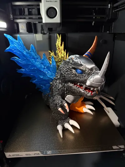 Chibi Godzilla Mechagodzilla (Multi-part) - Free 3D Print Model ...
