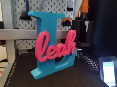 Layered Initial and Name Sign - Free 3D Print Model - MakerWorld