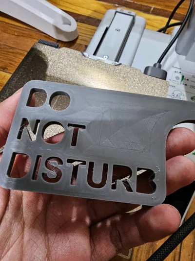 Do Not Disturb Door Sign - Free 3D Print Model - MakerWorld