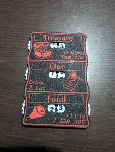 MTG Triple Token Counter Treasure Clue Food 00-99 - Free 3D Print Model -  MakerWorld