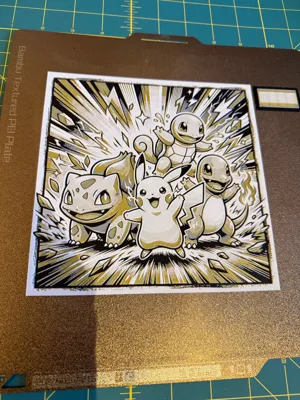 Kanto Starters Collection - Pokemon - HueForge - Free 3D Print Model ...