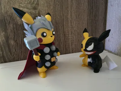 Pikachu - Venom NO AMS (Multiparts) - Free 3D Print Model - MakerWorld