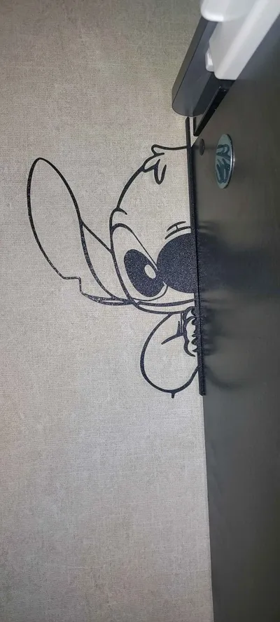 Stitch Vertical Wall Door Art - Art - PLA - 3D printed product - фото 36