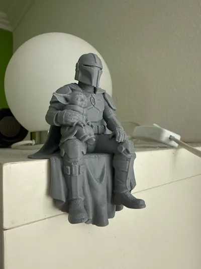 Mandalorian and Grogu Shelf Sitter - 3D Printers - PLA - 3D printed product - фото 16