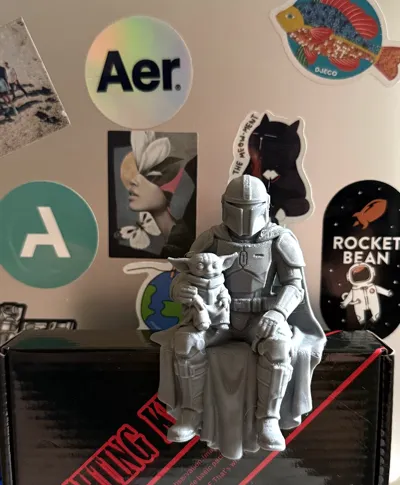 Mandalorian and Grogu Shelf Sitter - 3D Printers - PLA - 3D printed product - фото 22