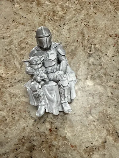 Mandalorian and Grogu Shelf Sitter - 3D Printers - PLA - 3D printed product - фото 18