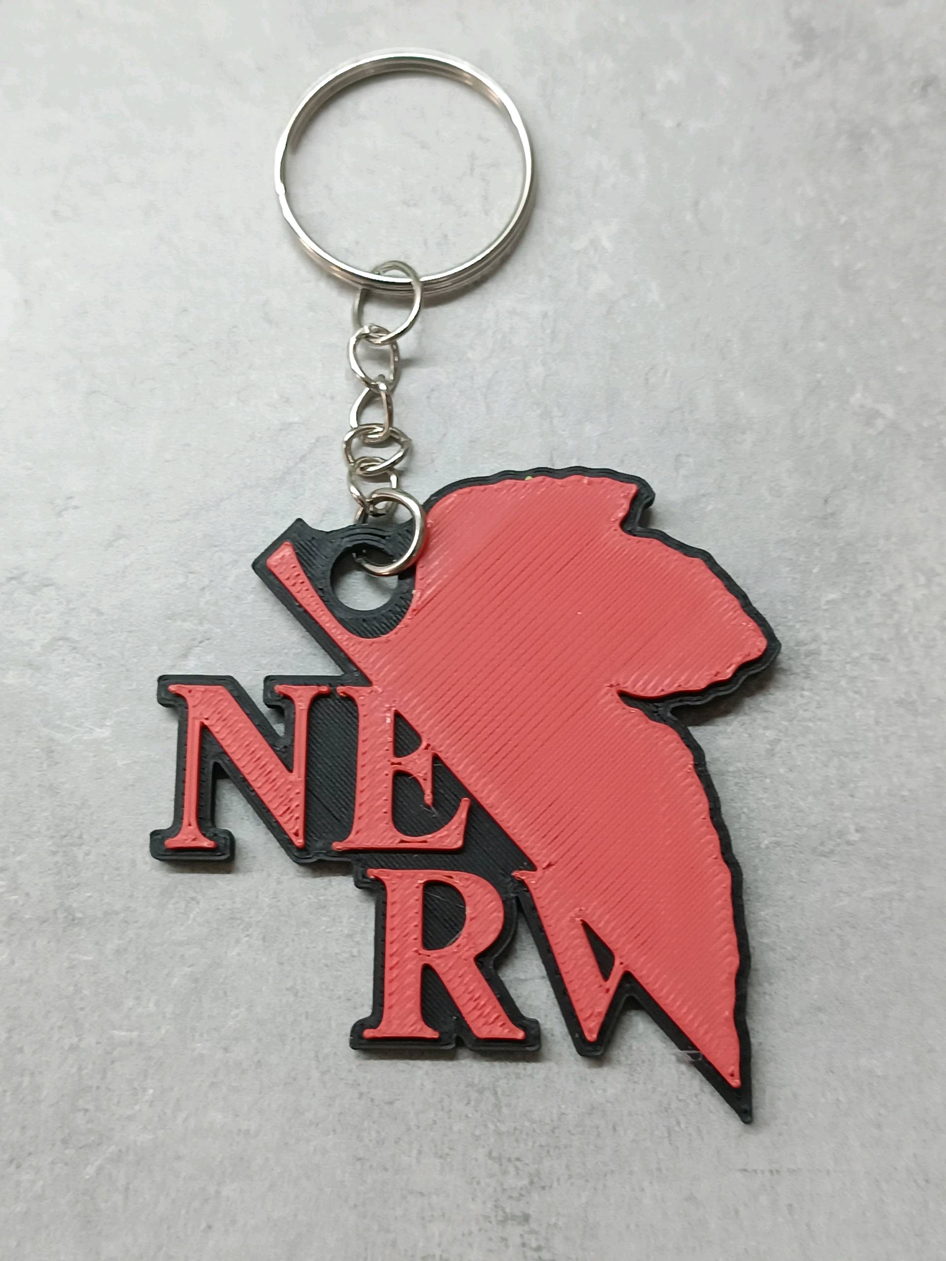 NERV Keychain Neon Genesis Evangelion v2 - Free 3D Print Model