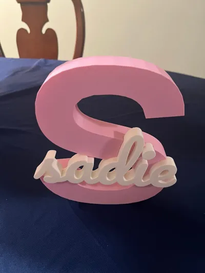 Custom Initial and Name Sign - Home - PLA - 3D printed product - фото 19