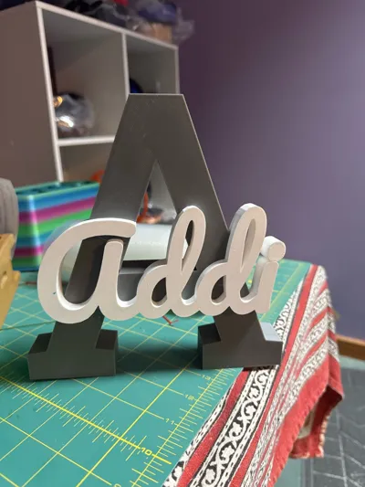 Custom Initial and Name Sign - Home - PLA - 3D printed product - фото 16