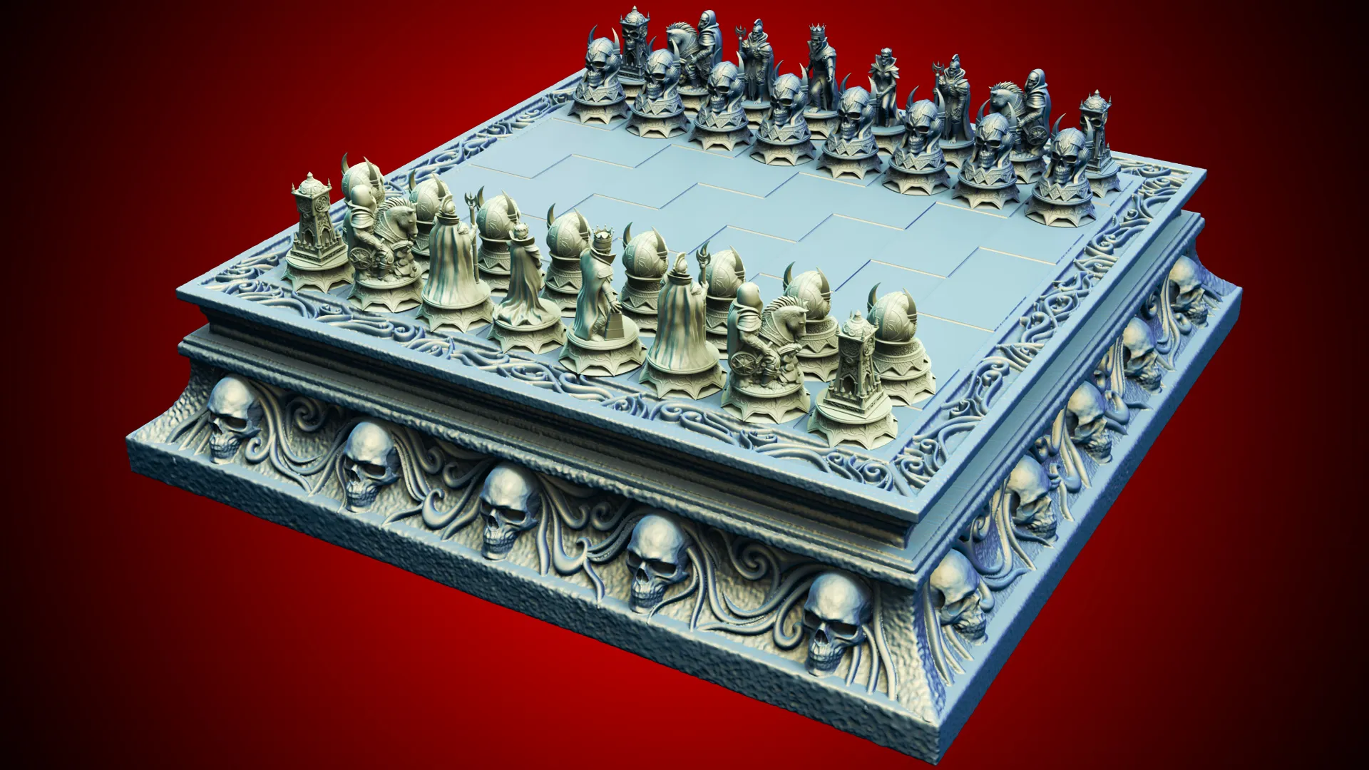 Skull Warriors RE Edition Chess Set STL Files by Epic Printables ...
