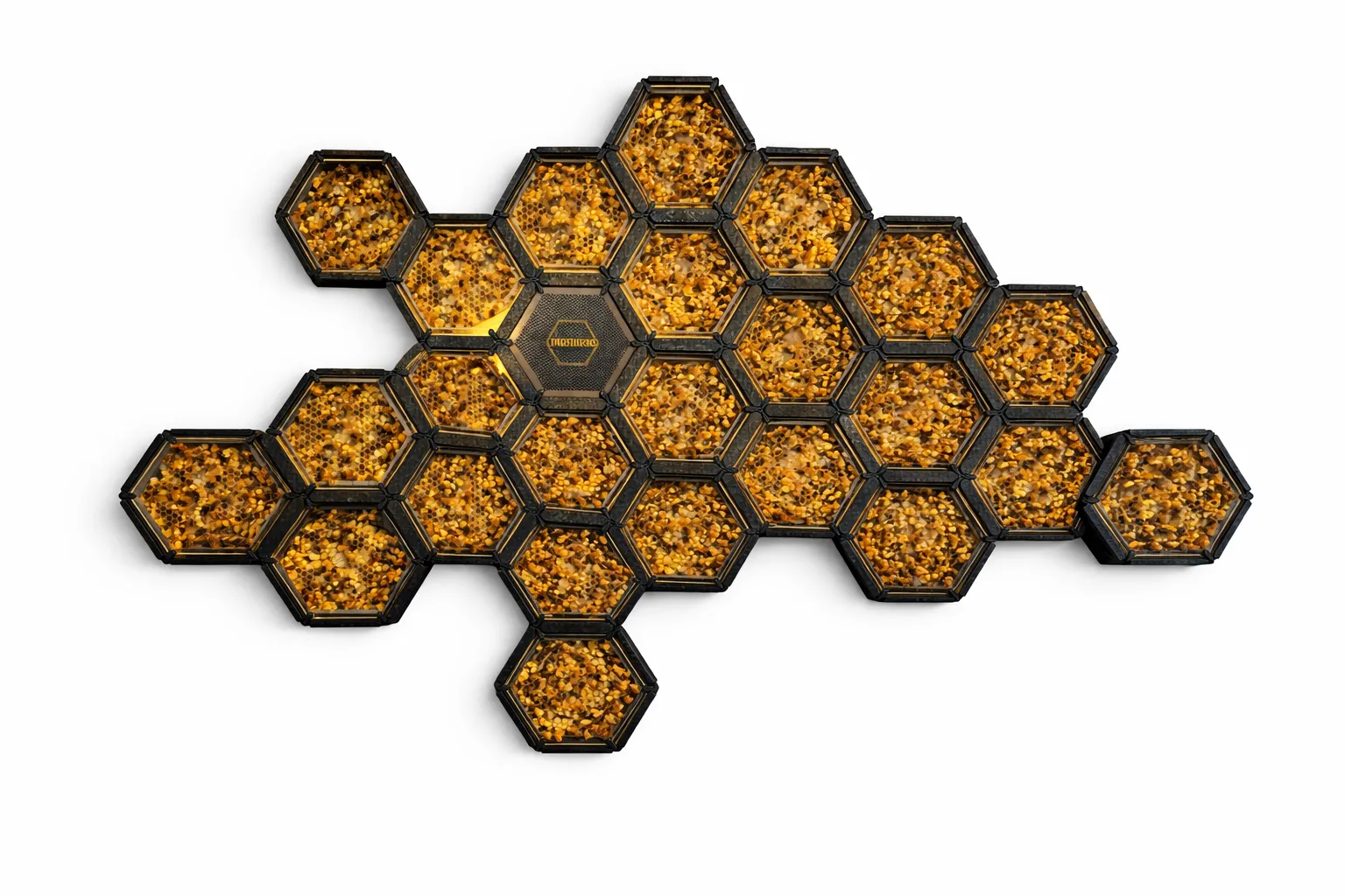 Modular Bee Hive HexaBees: Modular Indoor/Outdoor Observation Hive by Nozzle Syndicate ...