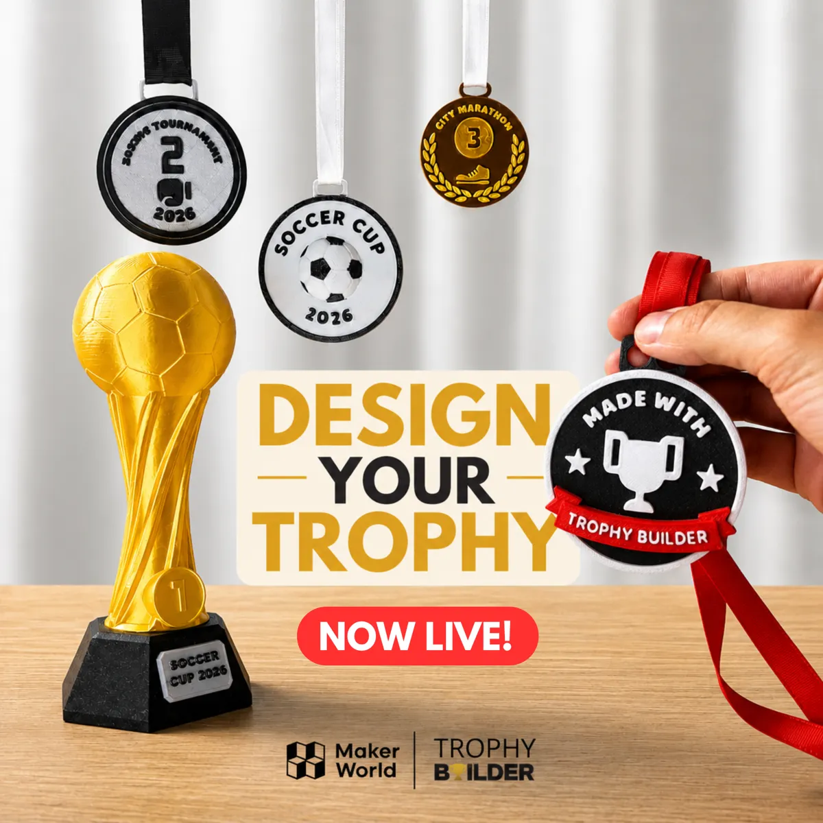 Trophy Builder - Medal & Cup Generator by Matthew Ghost - MakerWorld