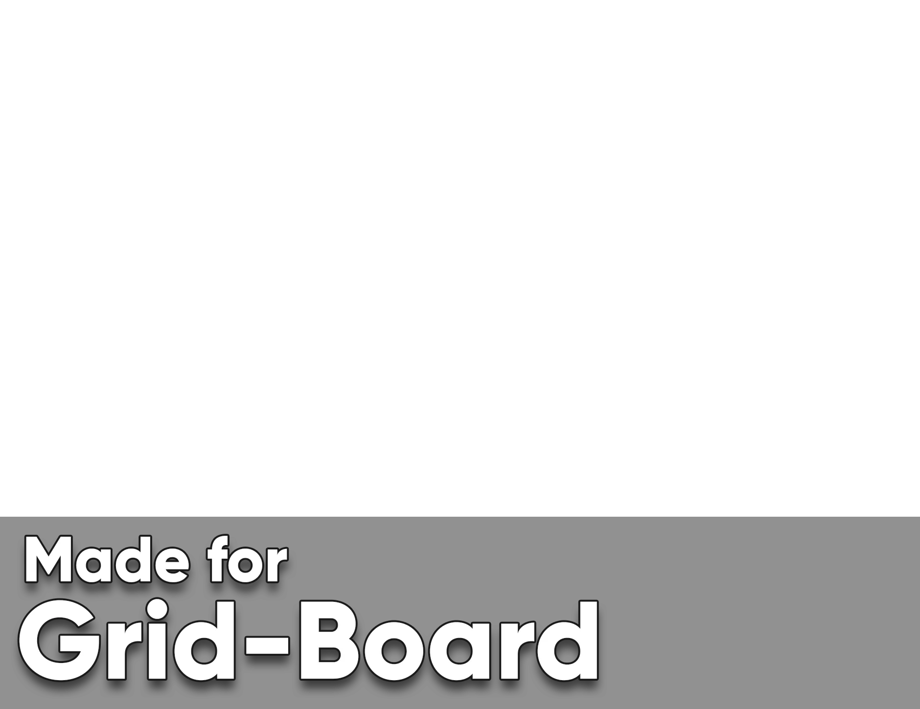 3D Printed Grid Board Letters