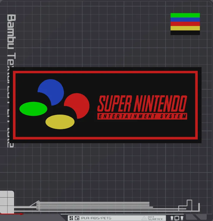 Super Nintendo Logo Lightbox LED Lamp by Nico91 - MakerWorld