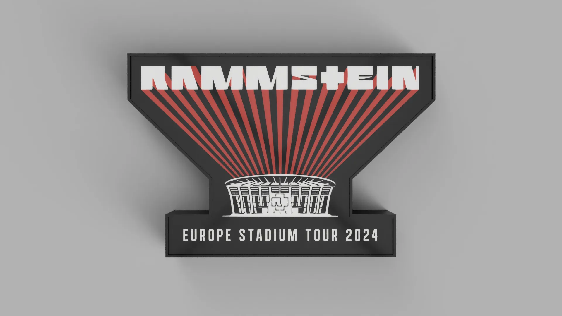 Rammstein Europe Stadium Tour 2024 Lightbox LED Lamp by Nico91 MakerWorld