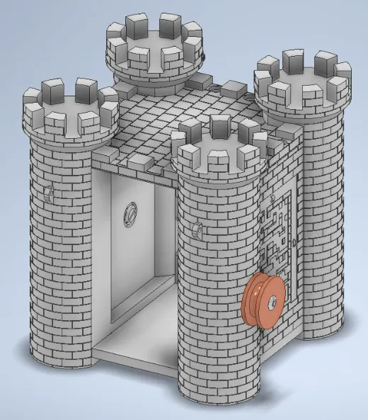 A castle shaped toyDescription automatically generated with medium confidence
