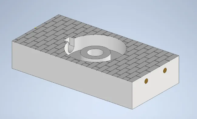 A white rectangular object with a hole in itDescription automatically generated