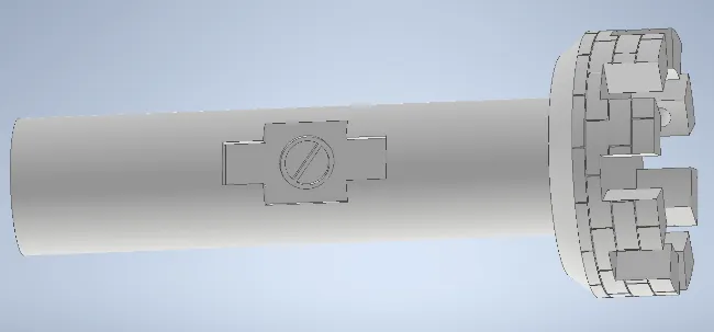 A close-up of a white pipeDescription automatically generated