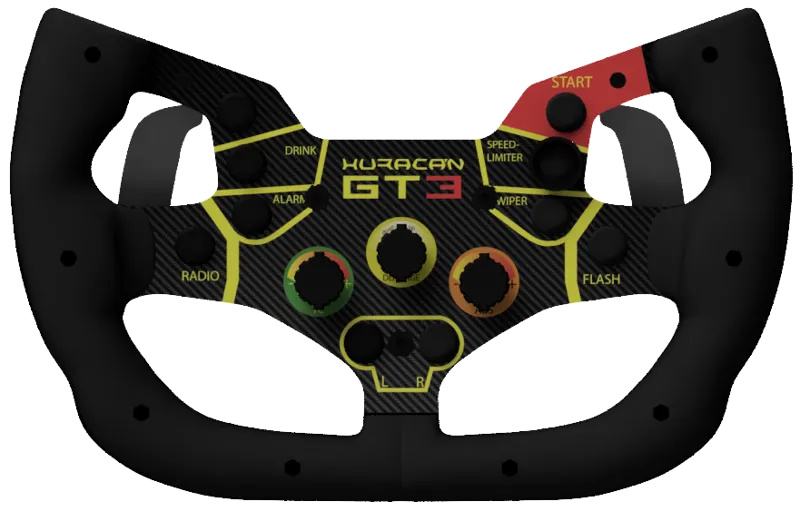 Huracan GT3 steering wheel replica for sim racing by FlugtN