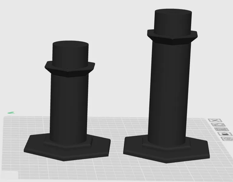 A black pillar on a white surfaceDescription automatically generated