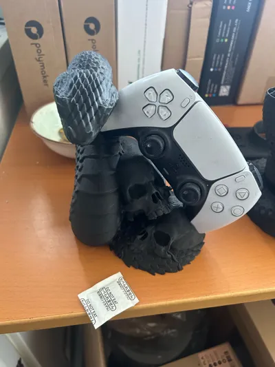 controller stand ps5 holder snake and skull - Free 3D Print Model ...