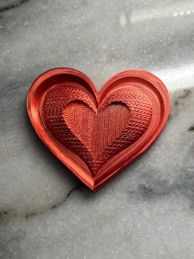 Heart of Knitted Hearts by theStonefox MakerWorld: Download Free 3D Models