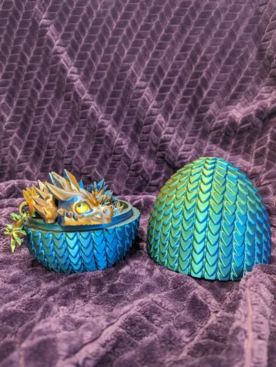 Large Threaded Dragon Egg - Free 3D Print Model - MakerWorld