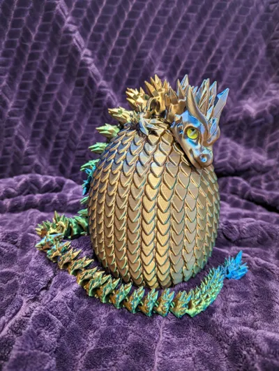 Large Threaded Dragon Egg - Free 3D Print Model - MakerWorld