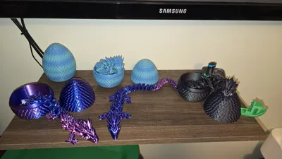 Large Threaded Dragon Egg - Free 3D Print Model - MakerWorld
