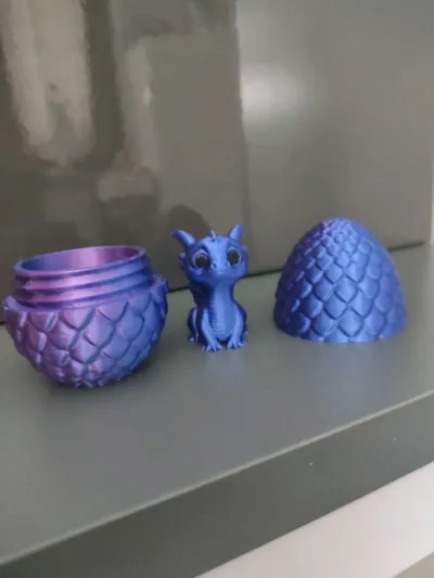 Dragon Egg with Baby Dragon - Free 3D Print Model - MakerWorld