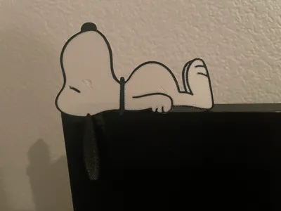 Snoopy Monitor Tech Snoopy on monitor with stand #2 by Kiron 21 MakerWorld: Download Free ...