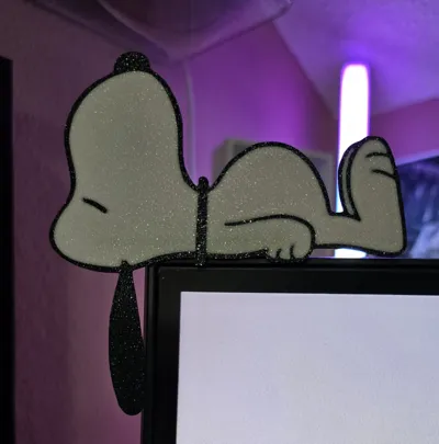 Snoopy Monitor Tech Snoopy on monitor with stand #2 - Free 3D Print Model - MakerWorld