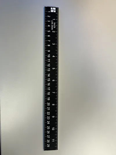 Dual Unit Ruler Metric and Inch 220mm and 300mm LG by 3D Print Masters ...