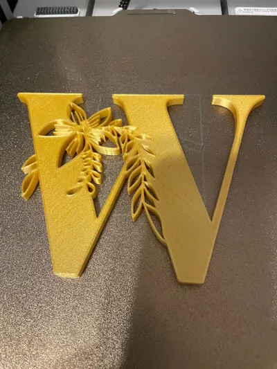 Decorative letter W - Free 3D Print Model - MakerWorld