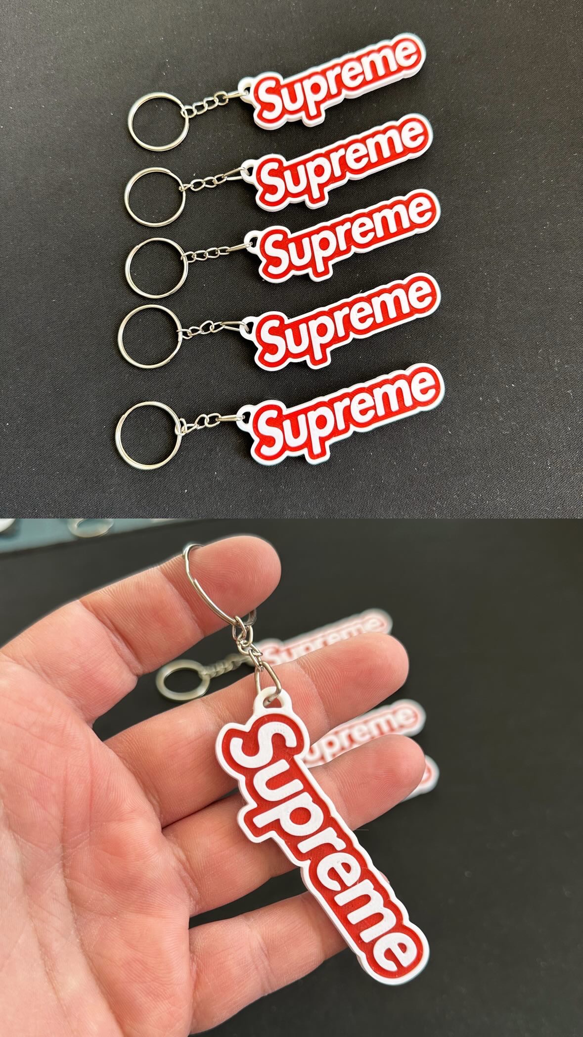 Supreme Keychain - Free 3D Print Model - MakerWorld