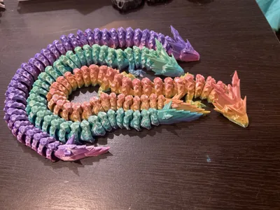 articulated crystal dragon - Free 3D Print Model - MakerWorld