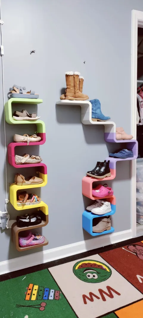 Zapatero modular / estantería de pared — referencia de MakerWorld
