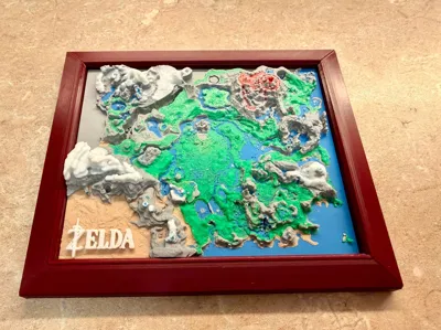 Frame for Zelda BOTW Map made by Eversor - Free 3D Print Model - MakerWorld