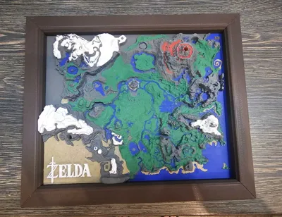 Frame for Zelda BOTW Map made by Eversor - Free 3D Print Model - MakerWorld