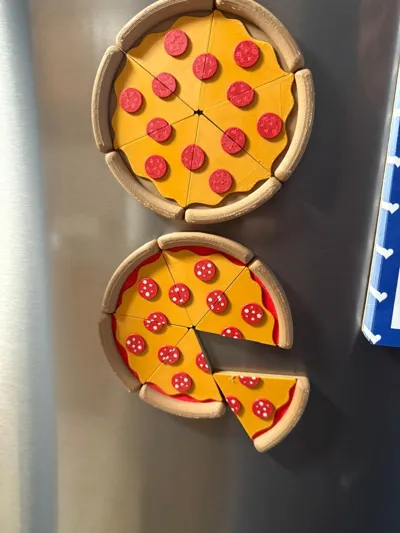Pepperoni Pizza Fridge Magnet - Free 3D Print Model - MakerWorld