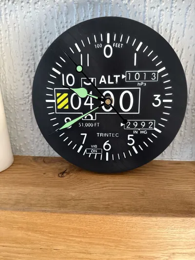Aircraft Altimeter Clock - Free 3D Print Model - MakerWorld